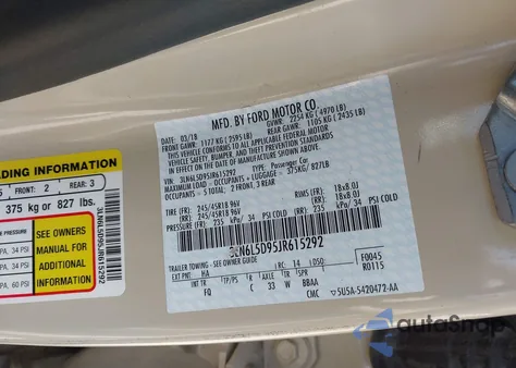 2018 Lincoln Mkz Select из США, поврежденный, VIN 3LN6L5D95JR615292